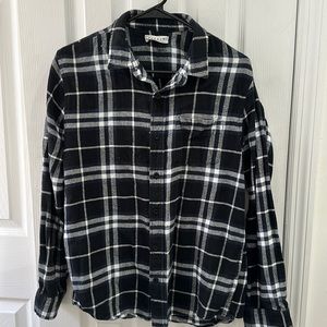Men’s Flannel - Pacsun: Size Medium, Black / Blue / White